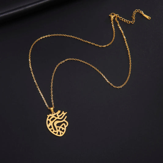 Anatomisches Herz Kette Gold