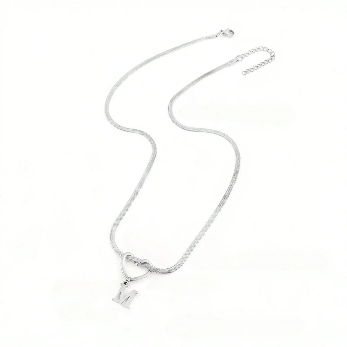 kette buchstabe herz silber