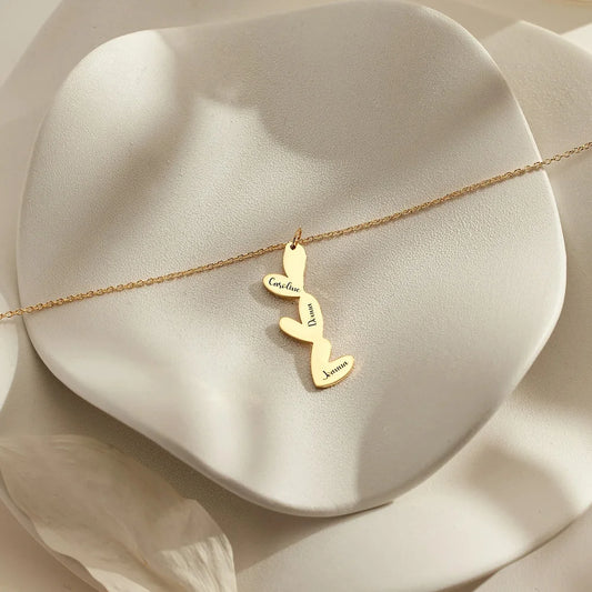 Personalized Gold Heart Necklace