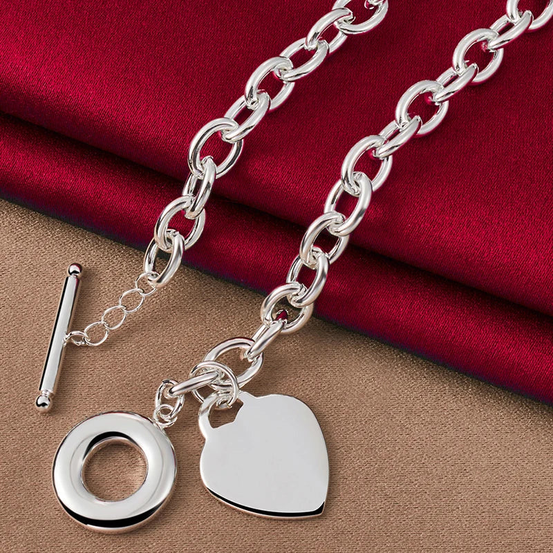 herz anhänger silber groß