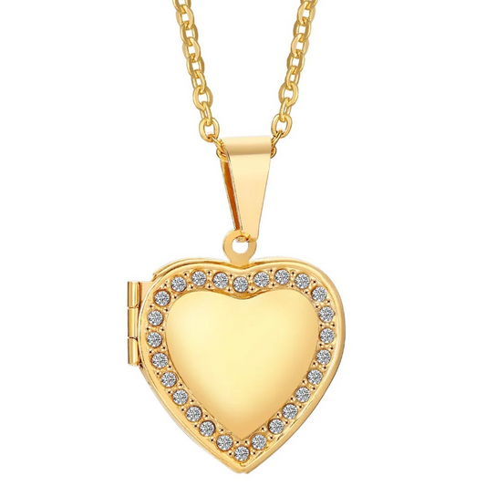 Gold Necklace Heart Locket