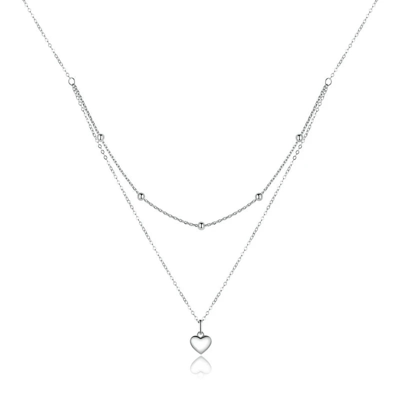 herzanhänger silber matt