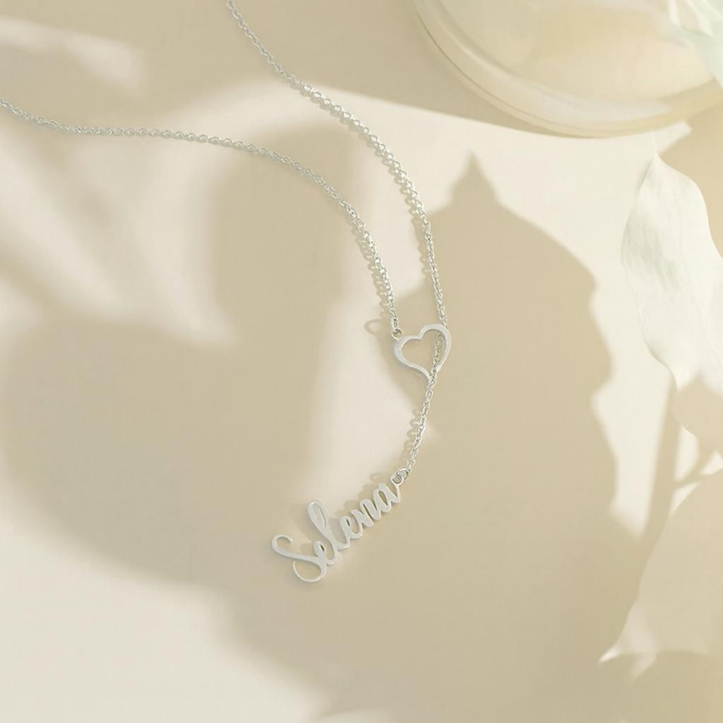 halskette herz silber gravur