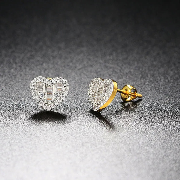 Creolen Mit Herzanhänger Gold