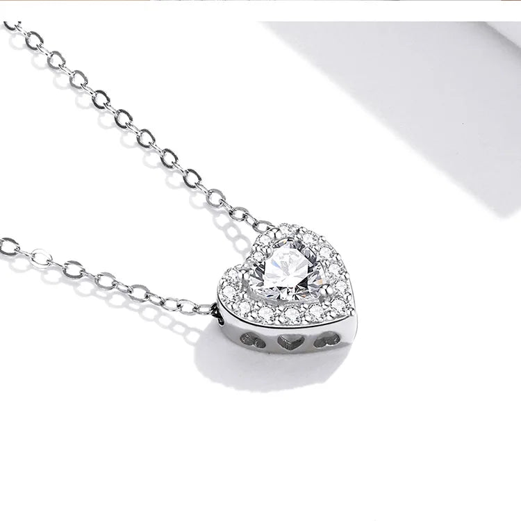 Ringe Mit Herzanhänger Weißgold