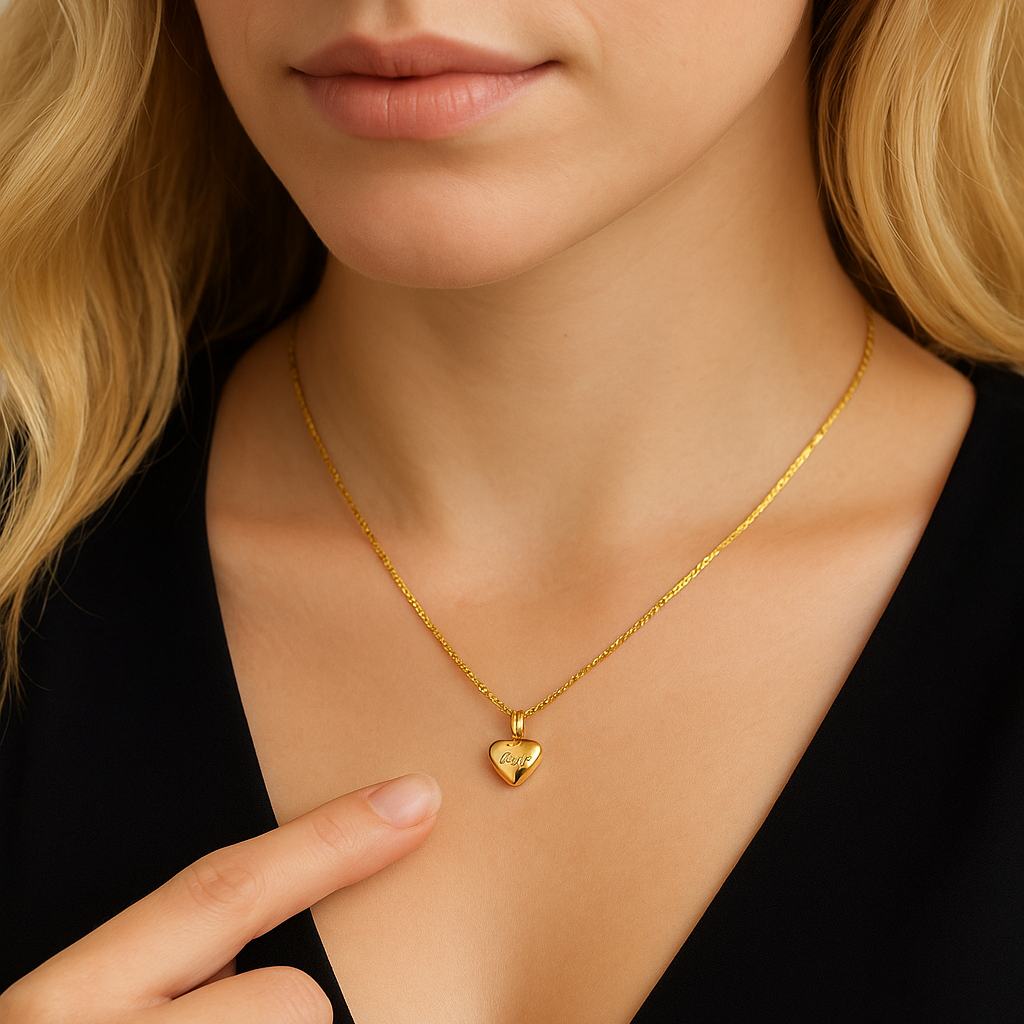 Kleine Herzkette Mit Gravur