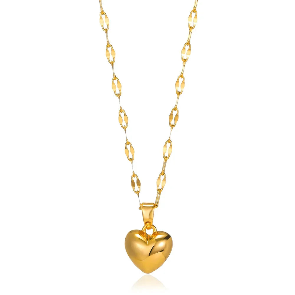 Gold Heart Necklace Small