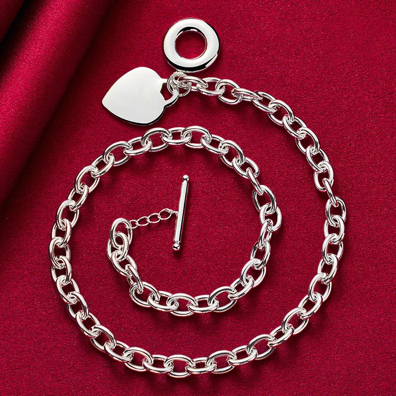 herz anhänger silber groß