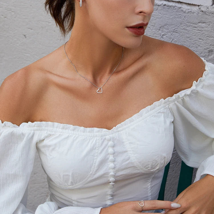 silber herz kette für freundin