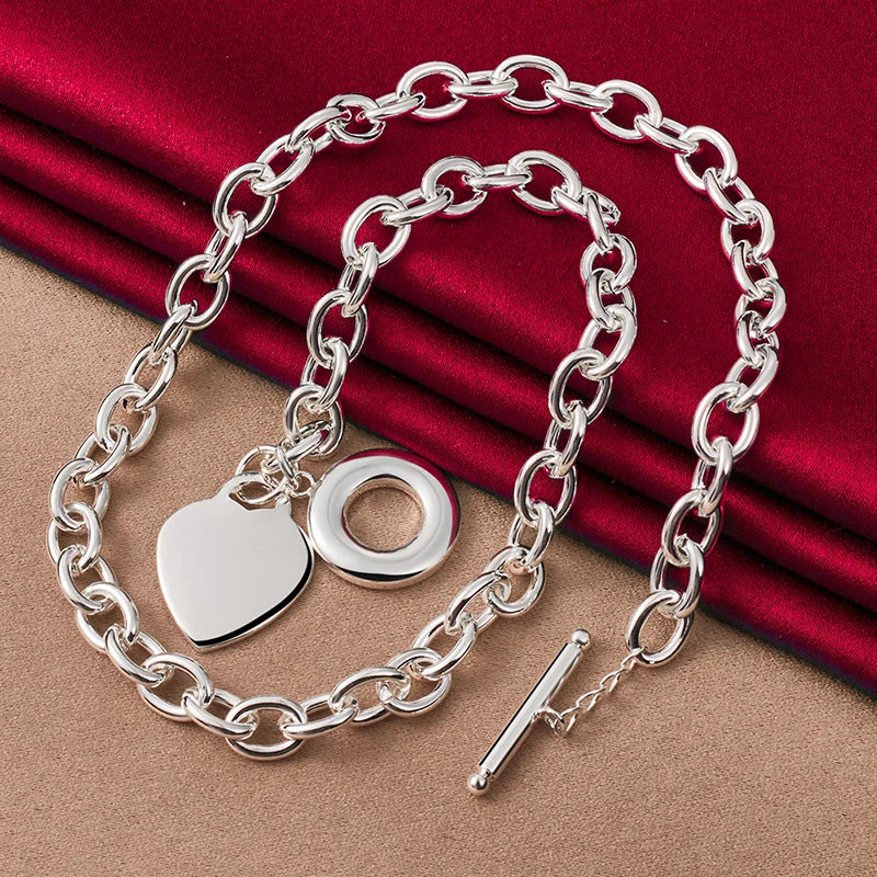 herz anhänger silber groß