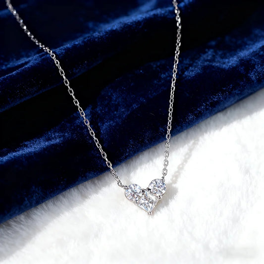 Kette Weißgold Herz Diamant
