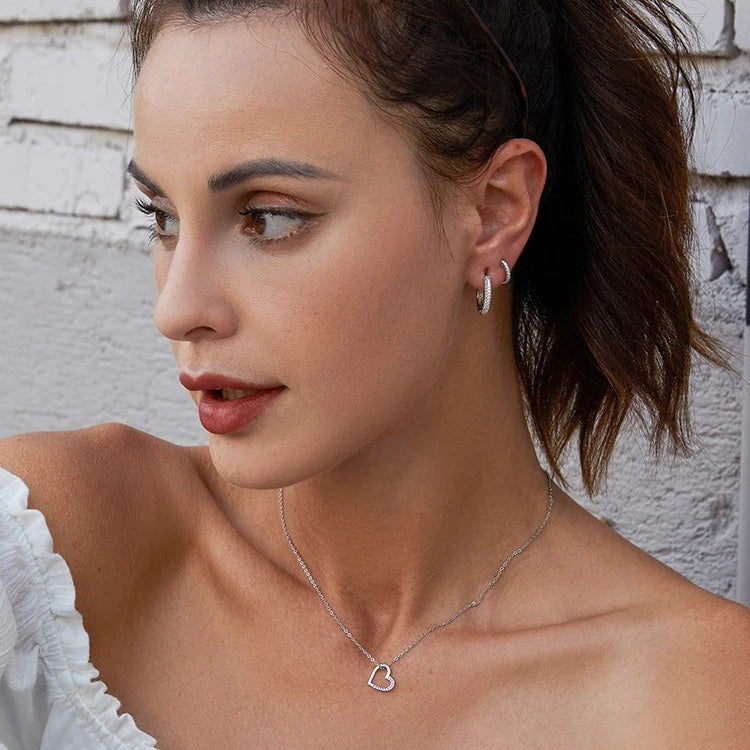 silber herz kette für freundin