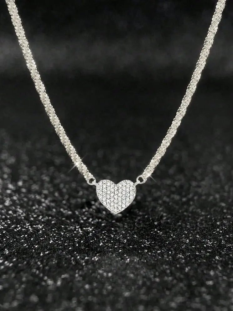 herzanhänger silber mit zirkonia