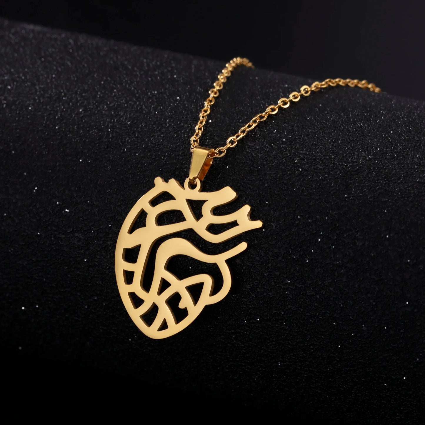 Anatomisches Herz Kette Gold