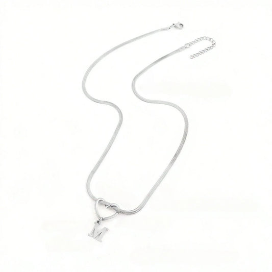 kette buchstabe herz silber