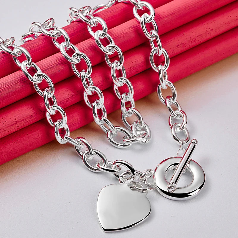 herz anhänger silber groß