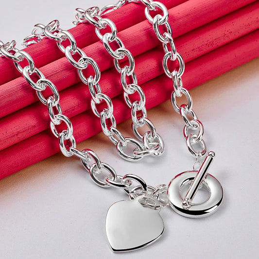 herz anhänger silber groß