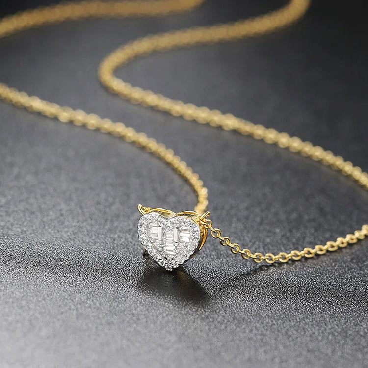 Creolen Mit Herzanhänger Gold