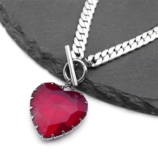 red-heart-silver-necklace