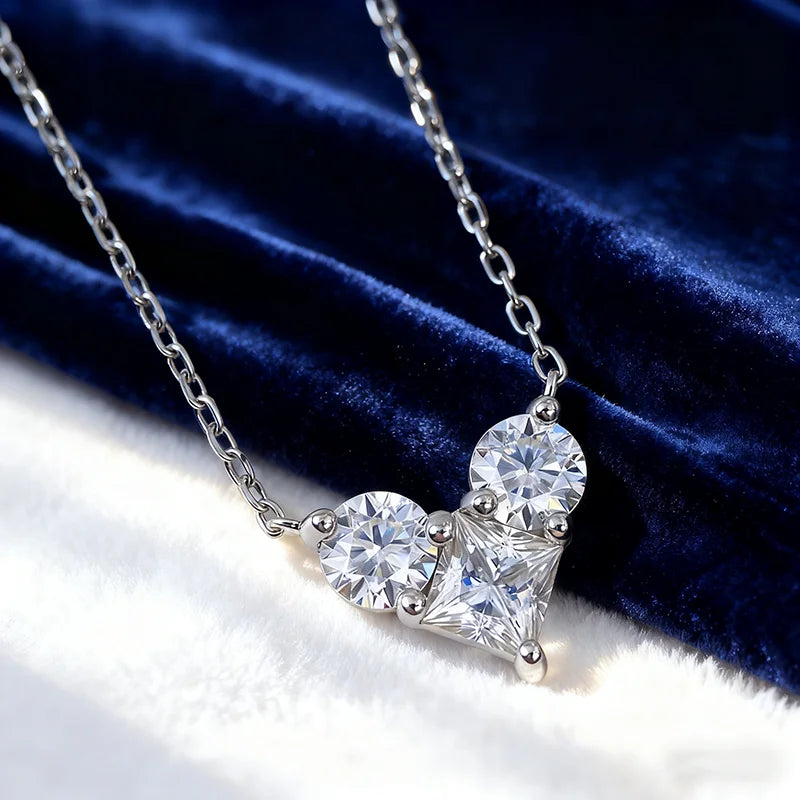 Kette Weißgold Herz Diamant