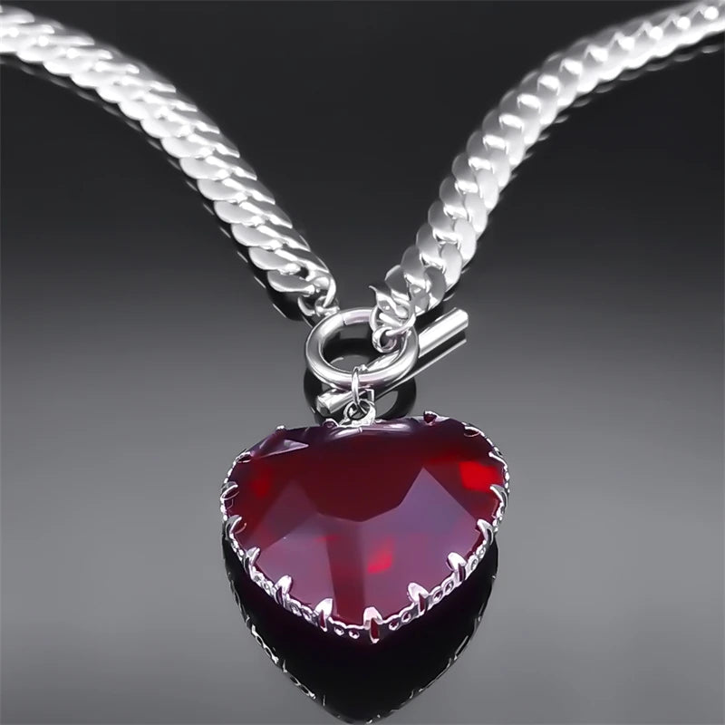 red-heart-silver-necklace