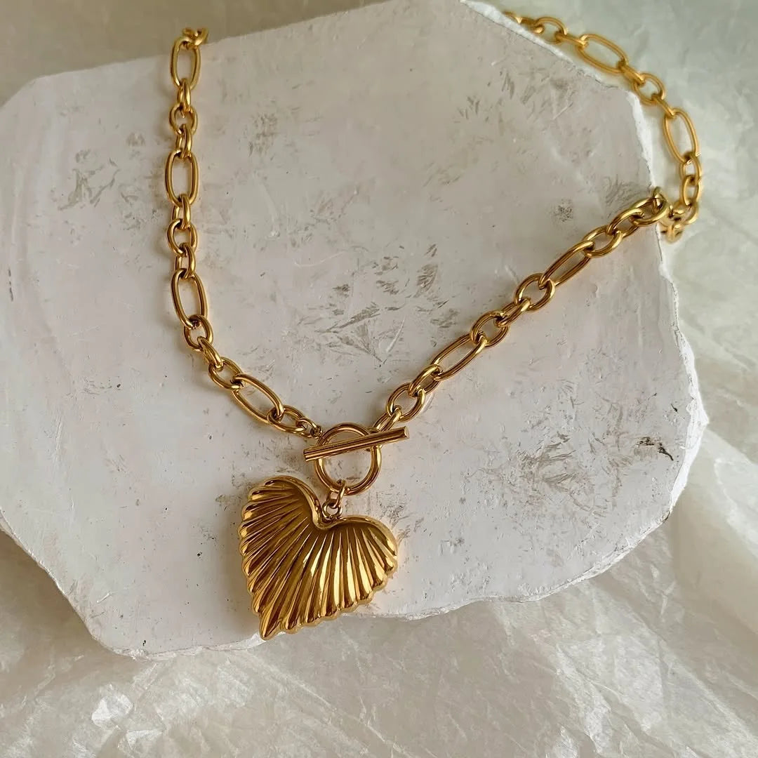 Herz Anhänger Gold Groß