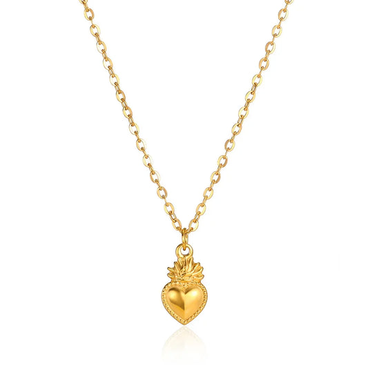 Sacred Heart Gold Necklace
