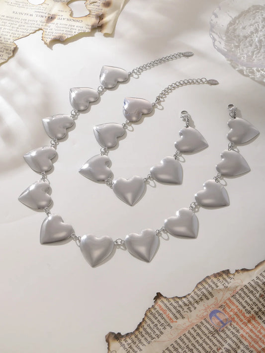 armband mit herzanhänger silber