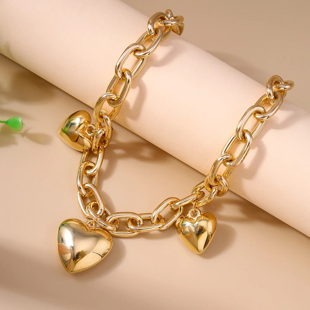 Kette Mit 3 Herzen Gold