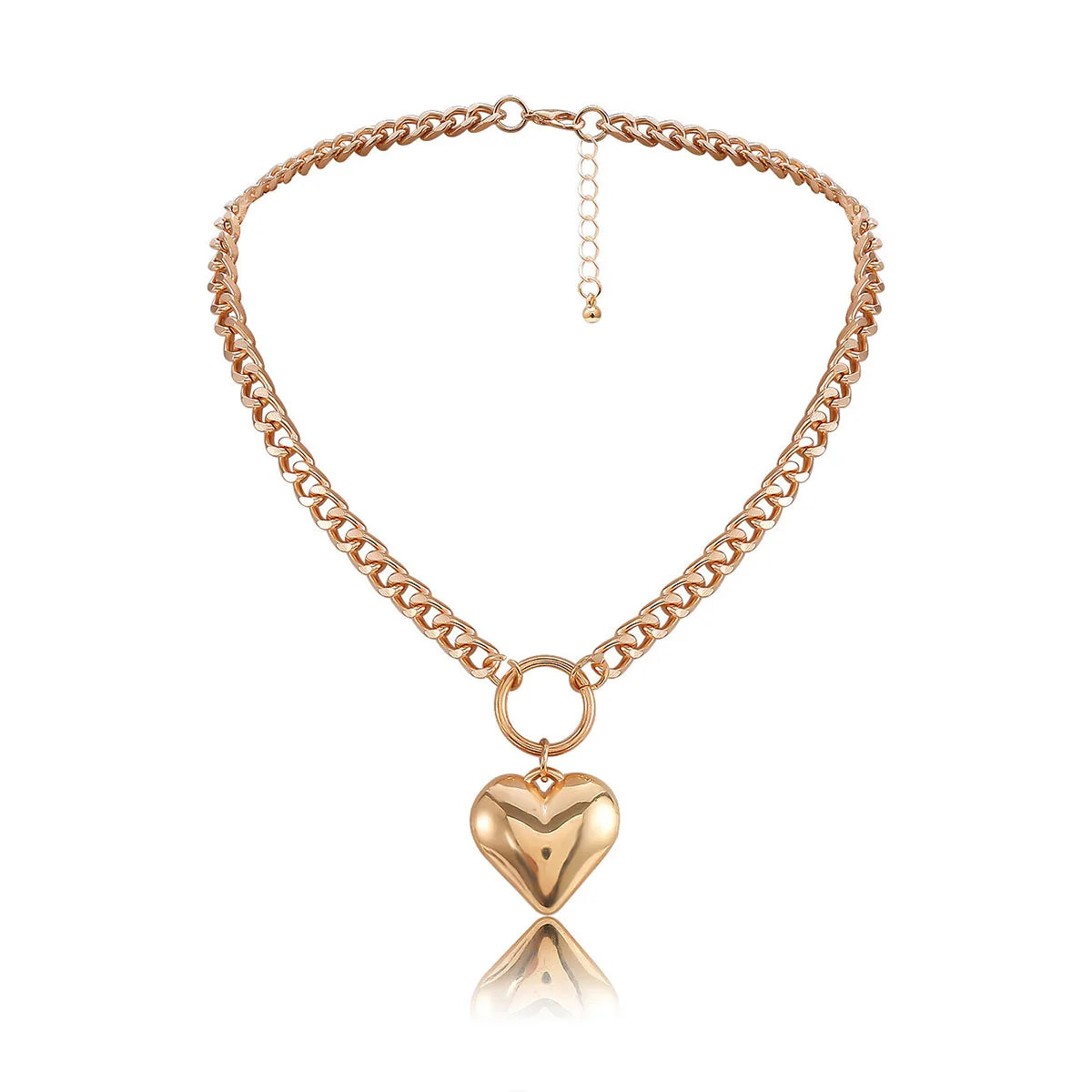 Big Gold Heart Necklace