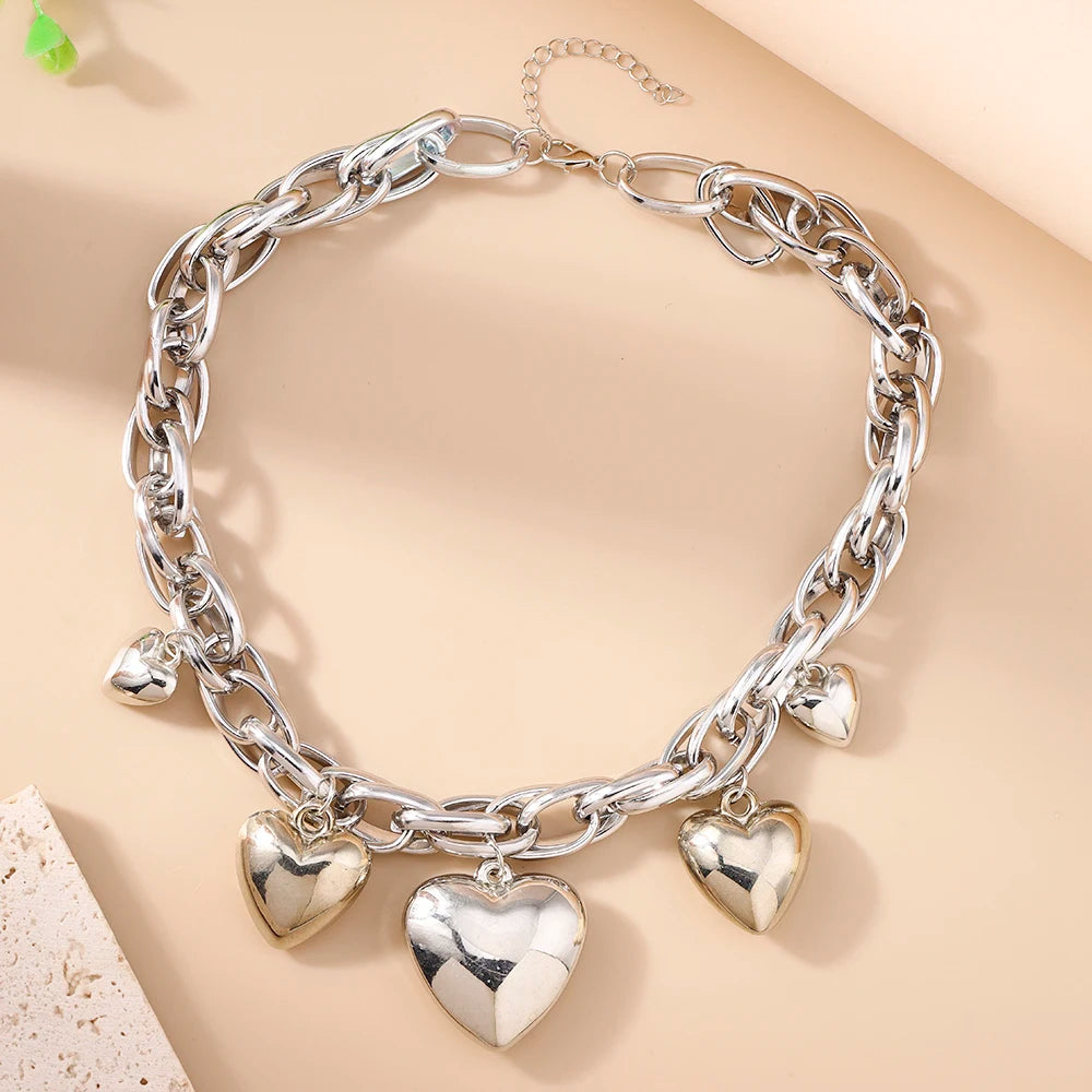 kette mit 3 herzen silber