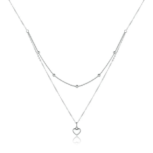 herzanhänger silber matt