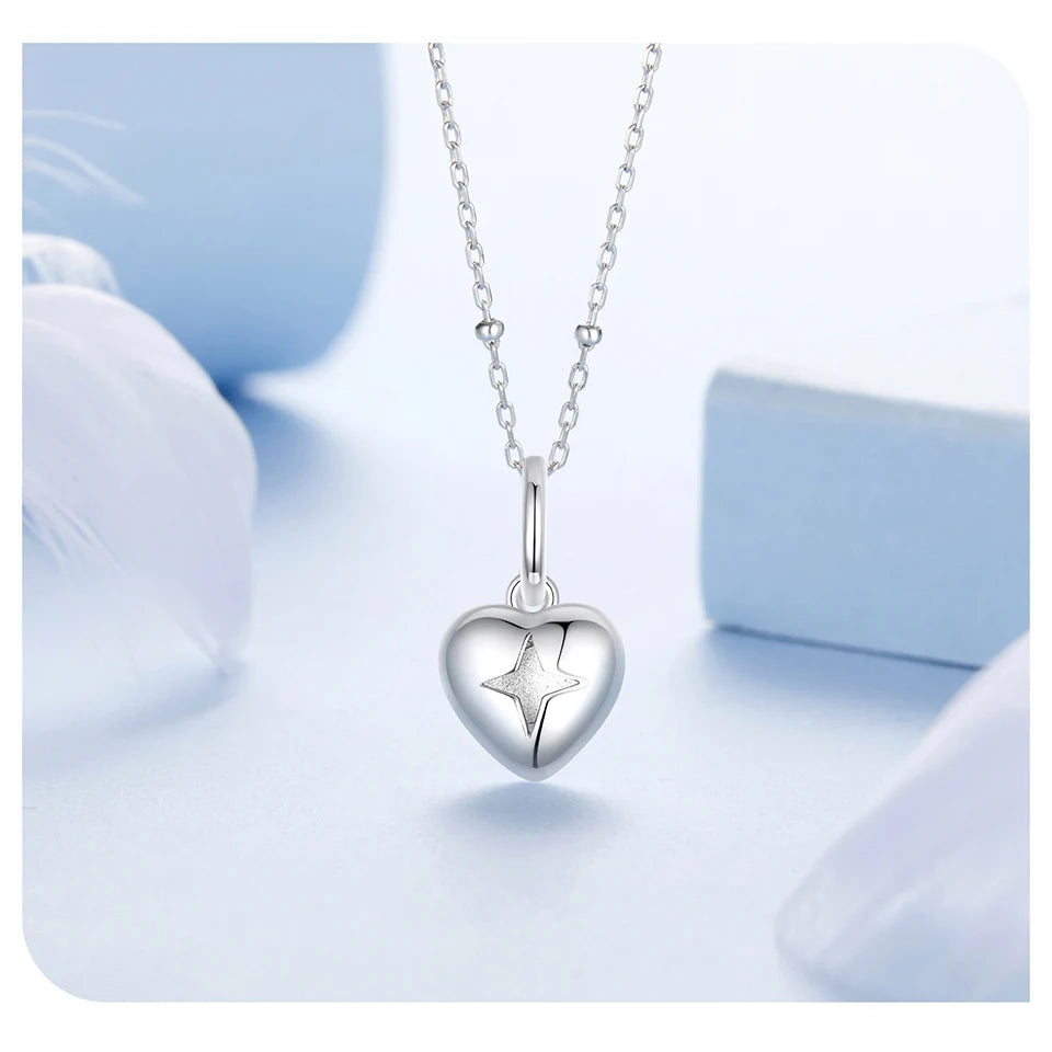 Kette Herz Amulett Weißgold