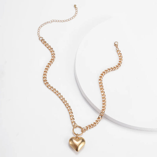 Big Gold Heart Necklace