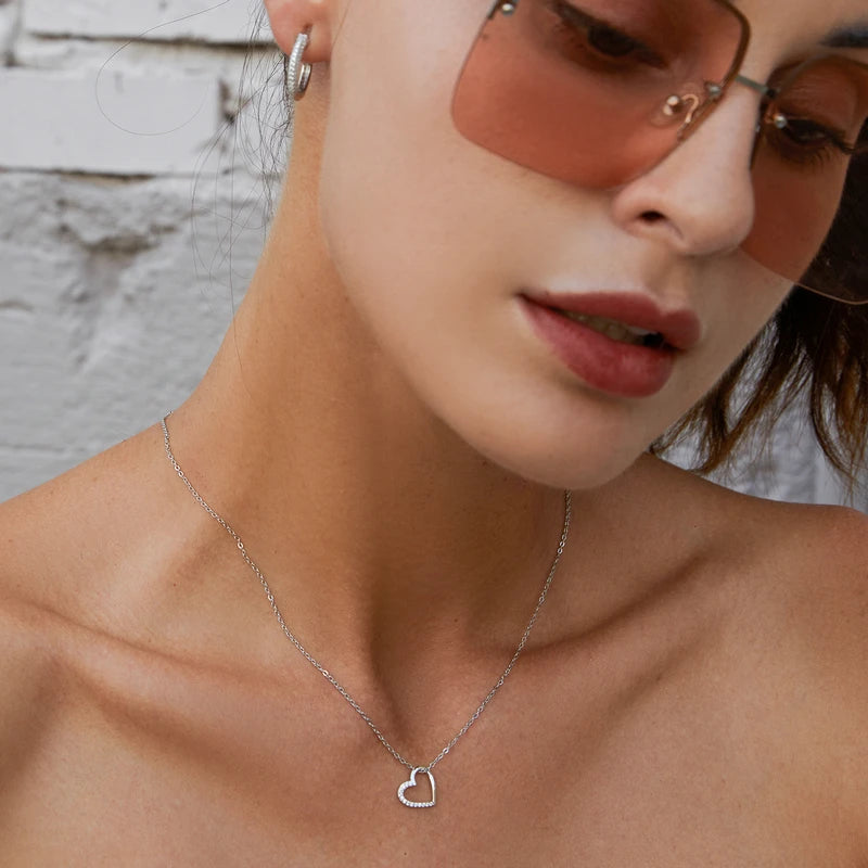 silber herz kette für freundin