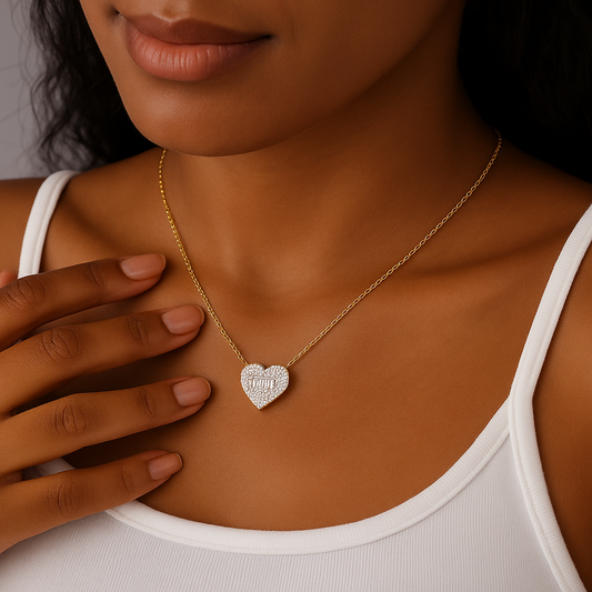 Creolen Mit Herzanhänger Gold