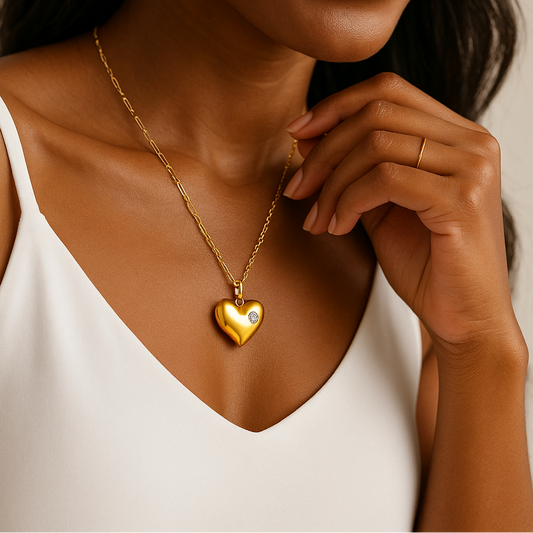 Herz Anhänger Gold Klein