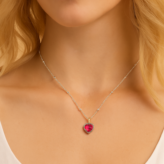 rote-herz-kette-silber